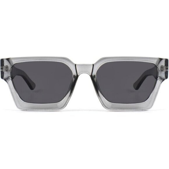 ⚡Men Grey Fashion Thick Trendy Square Shades Rectangle Designer SunGlasses - Picture 2 of 7